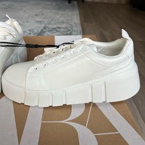 NWT White Platform Sneakers From Zara